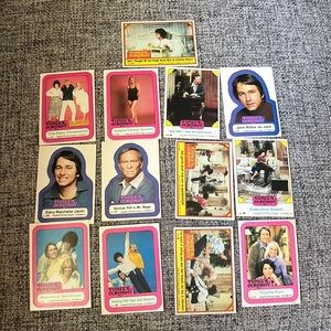 Three’s Company Topps 1978 Lot of 13 Trading Cards